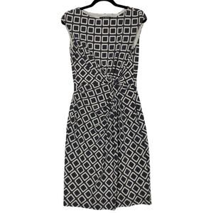 Lauren Ralph Lauren Gray Geometric Sheath Dress Size 6